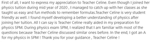 Teacher Celine Wong Review / 评论区